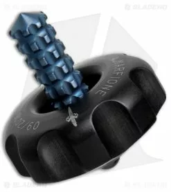 Marfione Custom Knives Spin Top - DLC/Blue Titanium