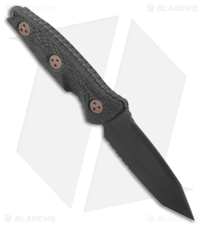 Microtech Signature Series Socom Alpha Mini Tanto Fixed CF (3.8" Black Serr) 4 Microtech Signature Series Socom Alpha Mini Tanto Fixed CF (3.8" Black Serr) - Image 2