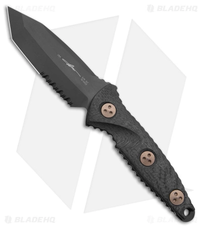 Microtech Signature Series Socom Alpha Mini Tanto Fixed CF (3.8" Black Serr) 3 Microtech Signature Series Socom Alpha Mini Tanto Fixed CF (3.8" Black Serr)