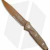 Microtech Socom Alpha Fixed Blade Knife Tan G-10 (5" Tan Serr) 113-2PVDTN