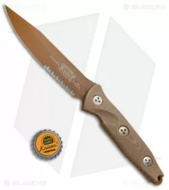 Microtech Socom Alpha Fixed Blade Knife Tan G-10 (5" Tan Serr) 113-2PVDTN -Avokelavavat Sales Store Microtech Socom Alpha Tan G 10 Tan PVD Serr 113 2PVDTN BHQ 74088 jr bottlecap