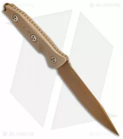 Microtech Socom Alpha Fixed Blade Knife Tan G-10 (5" Tan Serr) 113-2PVDTN -Avokelavavat Sales Store Microtech Socom Alpha Tan G 10 Tan PVD Serr 113 2PVDTN BHQ 74088 jr spine