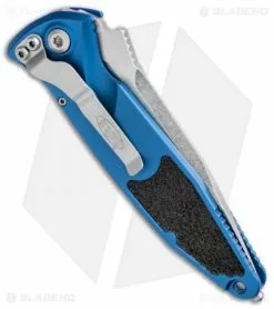 Microtech Socom Elite S/E Automatic Knife Blue (4" Stonewash Ser) 160A-11BL 9 Microtech Socom Elite S/E Automatic Knife Blue (4" Stonewash Ser) 160A-11BL -Avokelavavat Sales Store Microtech Socom Elite SE Auto Blue SW Serr 160A 11BL BHQ 106937 jr side