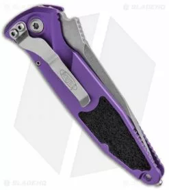 Microtech Socom Elite S/E Automatic Knife Purple (4" Stonewash) 160A-10PU -Avokelavavat Sales Store Microtech Socom Elite SE Auto Purple SW 160A 10PU BHQ 105169 jr side