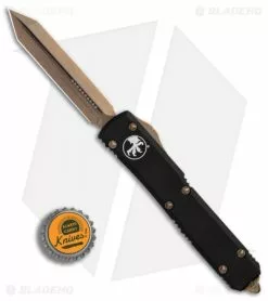 Microtech Spartan Ultratech OTF Automatic Knife Black (3.4" Bronze) 223-13 -Avokelavavat Sales Store Microtech Spartan Ultratech Black Bronze BHQ 89763 er bottlecap