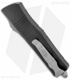 Microtech Troodon Tanto OTF Automatic Knife (3" Apocalyptic Full Serr) 140-12AP -Avokelavavat Sales Store Microtech Troodon DE Apocalyptic Black Full Serr BHQ 135898 jr side