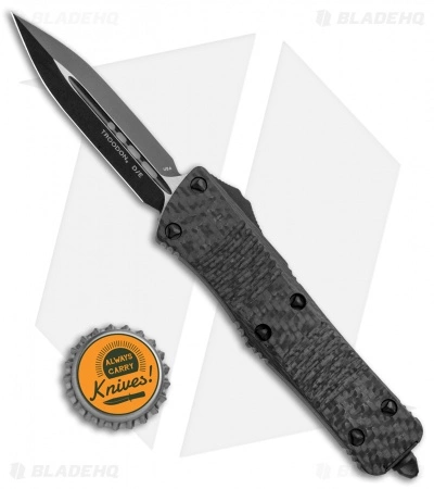 Microtech Signature Series Troodon D/E OTF Automatic Knife CF (3" Black) 6 Microtech Signature Series Troodon D/E OTF Automatic Knife CF (3" Black) - Image 4