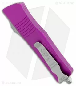 Microtech Troodon D/E OTF Automatic Knife Violet (3" Satin Serr) -Avokelavavat Sales Store Microtech Troodon DE OTF Auto Violet Satin Serr 138 5VI BHQ 97916 jr side