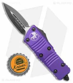 Microtech Troodon Mini D/E OTF Automatic Knife Purple Aluminum (1.9" Black) -Avokelavavat Sales Store Microtech Troodon Mini DE OTF Auto Purple Aluminum Black BHQ 175352 jr bottlecap