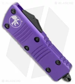 Microtech Troodon Mini D/E OTF Automatic Knife Purple Aluminum (1.9" Black) -Avokelavavat Sales Store Microtech Troodon Mini DE OTF Auto Purple Aluminum Black BHQ 175352 jr spine