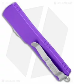Microtech UTX-70 D/A OTF S/E Automatic Knife Purple (2.4" Stonewash) -Avokelavavat Sales Store Microtech UTX 70 DA OTF SE Auto Purple SW BHQ 98312 jr side