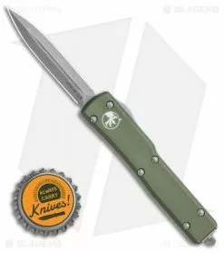 Microtech UTX-70 D/E OTF Automatic Knife OD Green (2.4" Apocalyptic) 147-10APOD -Avokelavavat Sales Store Microtech UTX 70 DE OTF Automatic Knife OD Green 2.4in Apocalyptic 147 10APOD BHQ 115740 LS Bottlecap
