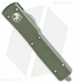 Microtech UTX-70 D/E OTF Automatic Knife OD Green (2.4" Apocalyptic) 147-10APOD -Avokelavavat Sales Store Microtech UTX 70 DE OTF Automatic Knife OD Green 2.4in Apocalyptic 147 10APOD BHQ 115740 LS Spine