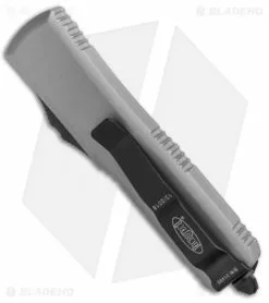 Microtech UTX-85 D/E OTF Automatic Knife Gray (3.125" Black) 232-1GY -Avokelavavat Sales Store Microtech UTX 85 DE OTF Gray Black 232 1GY BHQ 93392 jr side