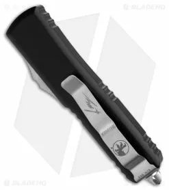 Microtech UTX-85 Hellhound Signature Series OTF Automatic Knife Black (3.1 SW) -Avokelavavat Sales Store Microtech UTX 85 Hellhound Signature Series OTF AK Black 3in SW BHQ 179316 td side