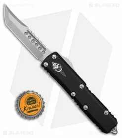 Microtech UTX-85 Hellhound Signature Series OTF Automatic Knife Black (3.1 SW) -Avokelavavat Sales Store Microtech UTX 85 Hellhound Signature Series OTF AK Black 3in SW BHQ 179316 td size