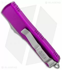 Microtech UTX-85 S/E OTF Automatic Knife Violet (3.125" Satin Serr) 8 Microtech UTX-85 S/E OTF Automatic Knife Violet (3.125" Satin Serr) -Avokelavavat Sales Store Microtech UTX 85 SE OTF Auto Violet Satin Serr 231 5VI BHQ 97176 jr side