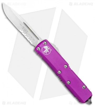 Microtech UTX-85 S/E OTF Automatic Knife Violet (3.125" Satin Serr) 3 Microtech UTX-85 S/E OTF Automatic Knife Violet (3.125" Satin Serr)