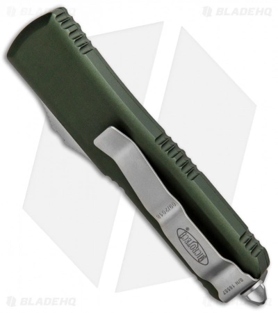 Microtech UTX-85 S/E OTF Automatic Knife OD Green (3.125" Satin Serr) 231-5 OD 5 Microtech UTX-85 S/E OTF Automatic Knife OD Green (3.125" Satin Serr) 231-5 OD - Image 3