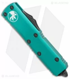 Microtech UTX-85 S/E OTF Automatic Knife Turquoise (3.125" Black Serr) 231-2TQ -Avokelavavat Sales Store Microtech UTX 85 SE turquoise black serr 231 2TQ BHQ 69051 er spine