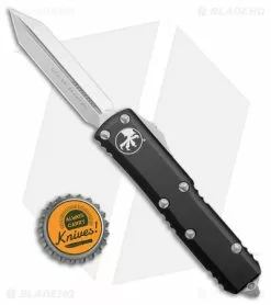 Microtech UTX-85 Spartan OTF Automatic Knife Black (3.1" Stonewash) -Avokelavavat Sales Store Microtech UTX 85 Spartan OTF Auto Black SW BHQ 177351 jr bottlecap