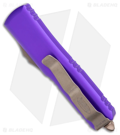 Microtech UTX-85 Spartan OTF Automatic Knife Purple (3.1" Bronze Apocalyptic) 5 Microtech UTX-85 Spartan OTF Automatic Knife Purple (3.1" Bronze Apocalyptic) - Image 3