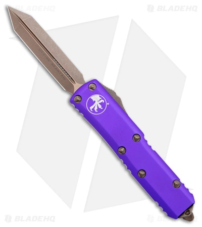 Microtech UTX-85 Spartan OTF Automatic Knife Purple (3.1" Bronze Apocalyptic) 3 Microtech UTX-85 Spartan OTF Automatic Knife Purple (3.1" Bronze Apocalyptic)
