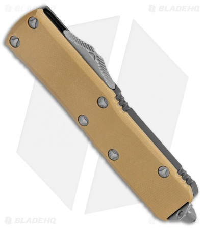 Microtech UTX-85 Signature Series T/E OTF Automatic Knife Tan G-10 (3.1" Apoc) 4 Microtech UTX-85 Signature Series T/E OTF Automatic Knife Tan G-10 (3.1" Apoc) - Image 2