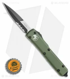 Microtech Ultratech Bayonet OTF Automatic Knife OD Green (3.4" Black Serr) -Avokelavavat Sales Store Microtech Ultratech Bayonet OTF Automatic Knife OD Green 3.4in Black Serr 120 2OD BHQ 7499 LS Bottlecap 2