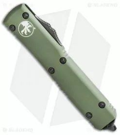 Microtech Ultratech Bayonet OTF Automatic Knife OD Green (3.4" Black Serr) -Avokelavavat Sales Store Microtech Ultratech Bayonet OTF Automatic Knife OD Green 3.4in Black Serr 120 2OD BHQ 7499 LS Spine 2