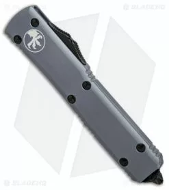 Microtech Ultratech D/E OTF Automatic Knife CC Gray (3.4" Black Full Serr) 7 Microtech Ultratech D/E OTF Automatic Knife CC Gray (3.4" Black Full Serr) -Avokelavavat Sales Store Microtech Ultratech DE CC gray black full serr BHQ 52596 er spine