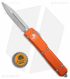 Microtech Ultratech Dagger D/E OTF Automatic Knife Orange (3.4" Stonewash) -Avokelavavat Sales Store Microtech Ultratech DE OTF Auto Orange SW BHQ 51912 jr bottlecap