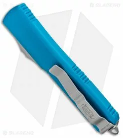 Microtech Ultratech D/E OTF Automatic Knife Turquoise CC (3.4" Apocalyptic) 8 Microtech Ultratech D/E OTF Automatic Knife Turquoise CC (3.4" Apocalyptic) -Avokelavavat Sales Store Microtech Ultratech DE OTF Auto Turquoise CC Apocalyptic 122 10APTQ BHQ 95159 jr side