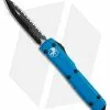 Microtech Ultratech Knife Blue D/E OTF Automatic (3.4" Full Serr) 122-3BL -Avokelavavat Sales Store Microtech Ultratech Knife Blue D E OTF Automatic 3.4in Full Serr 122 3BL BHQ 13328 LS 2