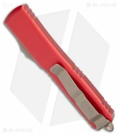 Microtech Ultratech S/E OTF Auto Knife Red Alum (3.4" Bronzed Apocalyptic) -Avokelavavat Sales Store Microtech Ultratech SE OTF Auto Red Bronze Apocalyptic BHQ 180378 jr side