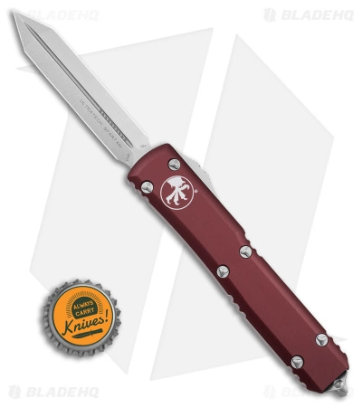 Microtech Ultratech Spartan OTF Automatic Knife Merlot Red (3.4" Stonewash) 6 Microtech Ultratech Spartan OTF Automatic Knife Merlot Red (3.4" Stonewash) - Image 4