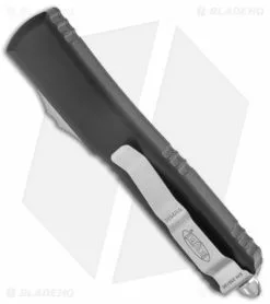 Microtech Ultratech T/E Tanto OTF Automatic Knife CC (3.4" Satin) 123-4 -Avokelavavat Sales Store Microtech Ultratech TE OTF Auto CC Satin BHQ 51738 jr side