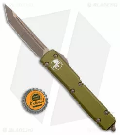 Microtech Ultratech T/E OTF Automatic Knife OD Green (3.4" Bronze Apocalyptic) -Avokelavavat Sales Store Microtech Ultratech TE OTF Auto OD Green Bronze Apocalyptic Tanto BHQ 178253 jr bottlecap