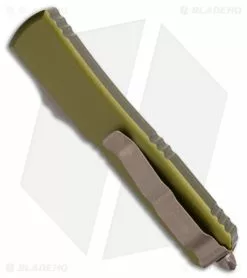 Microtech Ultratech T/E OTF Automatic Knife OD Green (3.4" Bronze Apocalyptic) -Avokelavavat Sales Store Microtech Ultratech TE OTF Auto OD Green Bronze Apocalyptic Tanto BHQ 178253 jr side