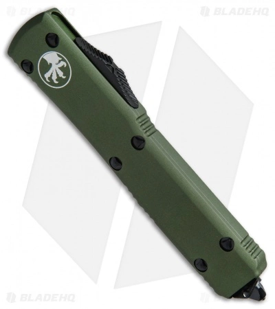 Microtech Ultratech T/E OTF Automatic Knife OD Green CC (3.4" Black Serr) 4 Microtech Ultratech T/E OTF Automatic Knife OD Green CC (3.4" Black Serr) - Image 2