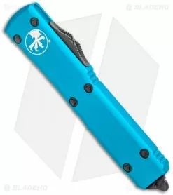 Microtech Ultratech T/E OTF Automatic Knife Turquoise CC (3.4" Black) -Avokelavavat Sales Store Microtech Ultratech TE Tanto OTF Auto Turquoise CC Black BHQ 97831 jr spine