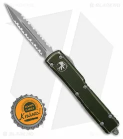 Microtech UTX-70 D/E OTF Automatic Knife Distressed OD Green (2.4" Apocalyptic ) -Avokelavavat Sales Store Microtech Utx 70 DE OTF AK Distressed OD Green 2in Apocalyptic BHQ 181703 td size
