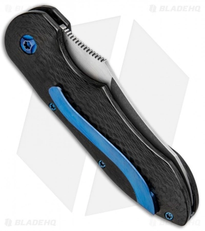 Jerry Moen Blue Max 2 Automatic Knife Carbon Fiber (3.1" Two-Tone) 5 Jerry Moen Blue Max 2 Automatic Knife Carbon Fiber (3.1" Two-Tone) - Image 3