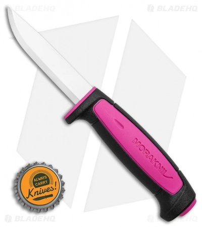 Morakniv Basic 511 Fixed Blade Knife Black/Pink (3.5" Satin) 6 Morakniv Basic 511 Fixed Blade Knife Black/Pink (3.5" Satin) - Image 4
