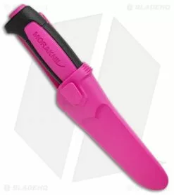 Morakniv Basic 511 Fixed Blade Knife Black/Pink (3.5" Satin) 8 Morakniv Basic 511 Fixed Blade Knife Black/Pink (3.5" Satin) -Avokelavavat Sales Store Mora Basic 511 Pink BHQ 117786 LS Side