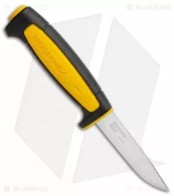 Morakniv Basic 511 Fixed Blade Knife Black/Yellow (3.5" Satin) -Avokelavavat Sales Store Mora Basic 511 Yellow BHQ 117785 LS Spine