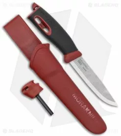 Morakniv Companion Spark Red W/ Fire Starter (4" Satin) -Avokelavavat Sales Store Mora Companion Spark Red Peggabl BHQ 102192 jr all
