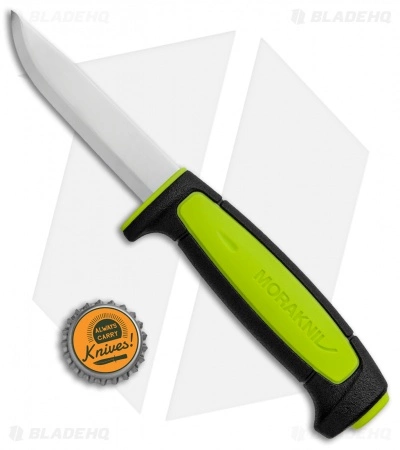Morakniv Basic 511 Fixed Blade Knife Black/Lime Green (3.5" Satin) 6 Morakniv Basic 511 Fixed Blade Knife Black/Lime Green (3.5" Satin) - Image 4