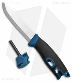 Morakniv Companion Spark Fixed Blade Knife Blue W/ Fire Starter (4" Satin) -Avokelavavat Sales Store Morakniv Companion Spark Stainless Steel W Fire Starter Blue 2in 5cm Satin BHQ 137582 td fire