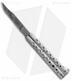 Nathan Dewey Custom Deviant Balisong Butterfly Knife (4.375" Buckshot Damascus)